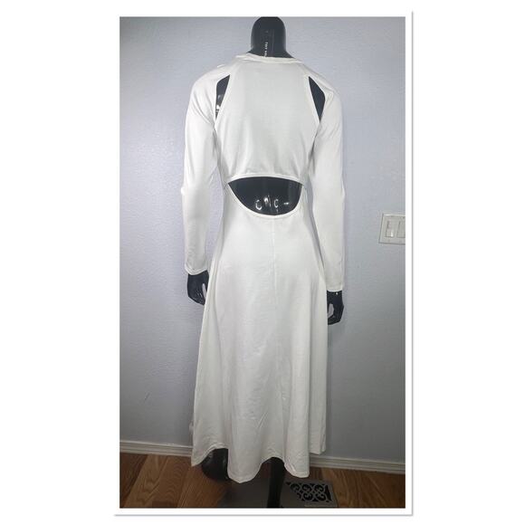 Toit Volant Frankie Viscose Blend Cut Outs Midi Dress Sz M NWT - Picture 4 of 6